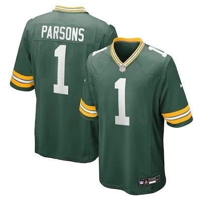 Packers 25/26 Parsons #1 Green/White NFL Game Jersey