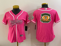 Packers 25/26 Parsons Green Bay Pink Women Baseball Style Jersey