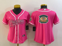 Packers 25/26 Parsons Green Bay Pink Women Baseball Style Jersey