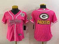 Packers 25/26 Parsons Pink/Orange Women Baseball Style Jersey