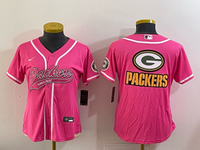 Packers 25/26 Parsons Pink/Orange Women Baseball Style Jersey