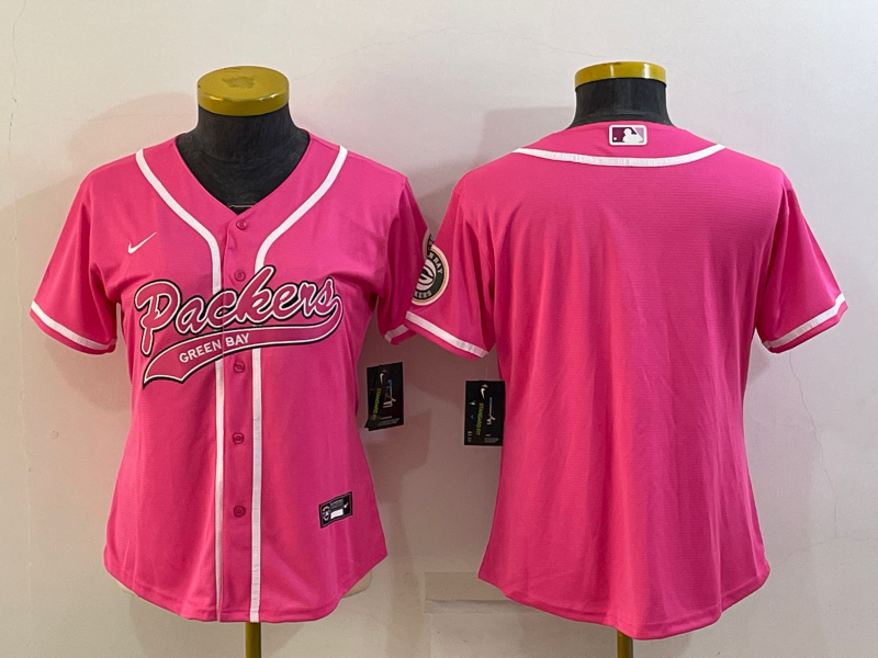Packers 25/26 Parsons Pink Women Baseball Style Jersey