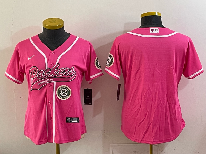 Packers 25/26 Parsons Pink Women Baseball Style Jersey