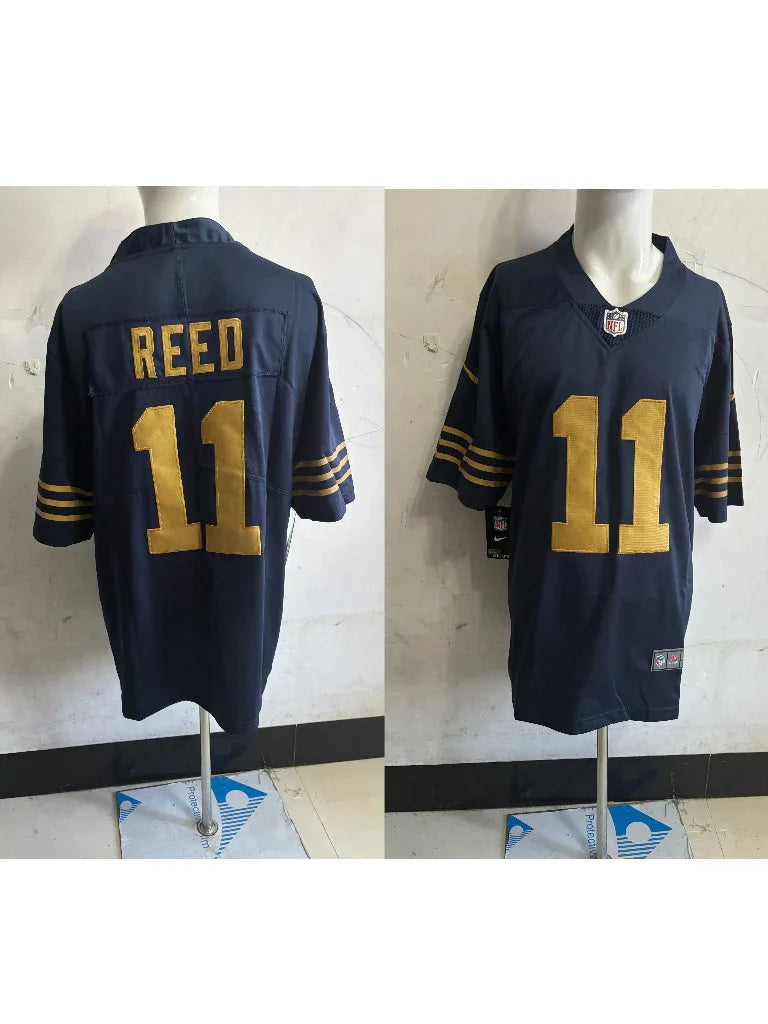 Packers 25/26 Reed #11 Navy/Orange NFL Game Jersey
