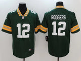 Packers 25/26 Rodgers #12 Green/White NFL Game Jersey
