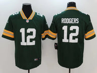 Packers 25/26 Rodgers #12 Green/White NFL Game Jersey