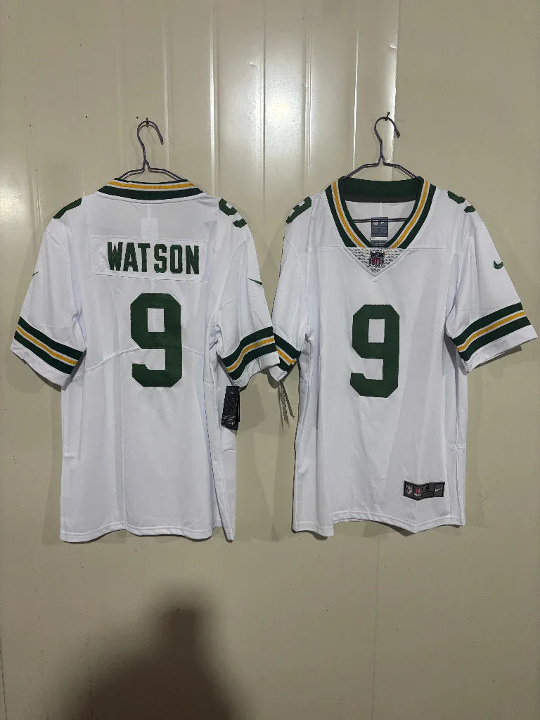Packers 25/26 Watson #9 White/Green NFL Game Jersey