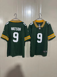 Packers 25/26 Watson #9 Green/White NFL Game Jersey