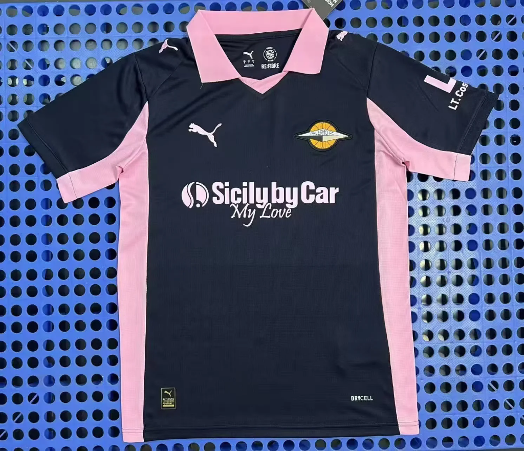Palermo 25/26 Black/Pink Sponsor Away Jersey