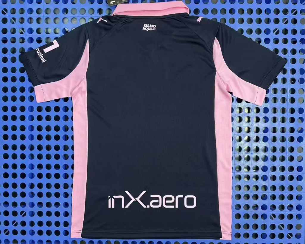Palermo 25/26 Black/Pink Sponsor Away Jersey