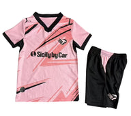 Palermo 26/27 Light Pink/Black Home Kids Jersey Set