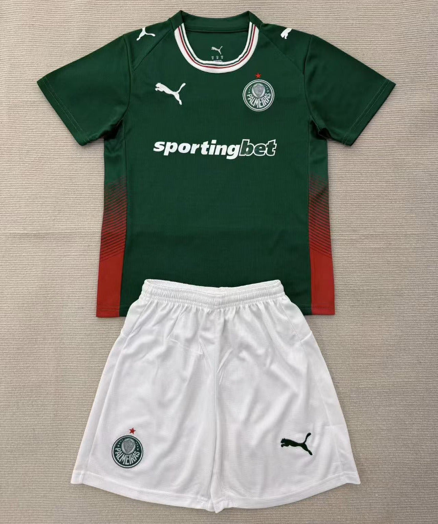 Palmeiras 26/27 Green/White Home Kids Jersey Set