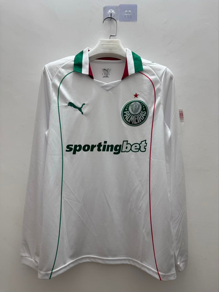 Palmeiras 26/27 White Away Long Sleeve Jersey