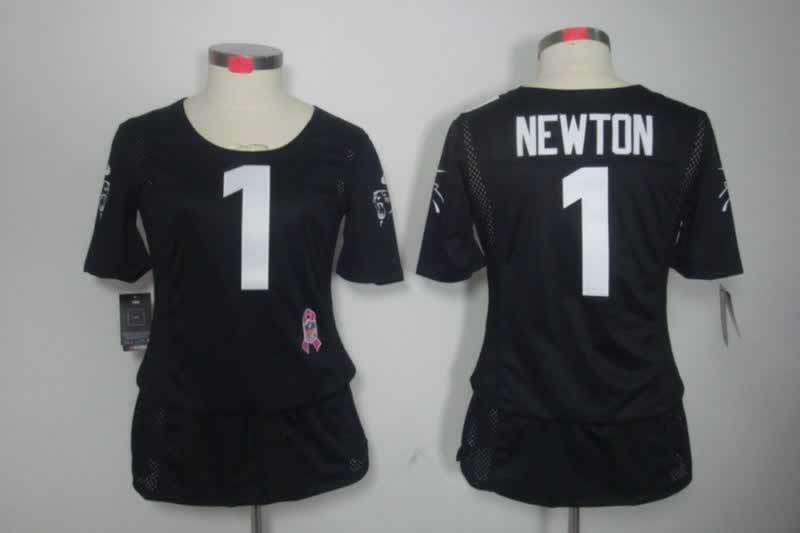 Panthers 2021/22 Newton #1 Black/White Women NFL Jersey