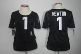 Panthers 2021/22 Newton #1 Black/White Women NFL Jersey
