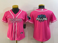 Panthers 2021/22 Pink Classics Women NFL Baseball Style Jersey