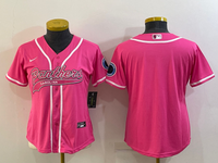 Panthers 2021/22 Pink Classics Women NFL Baseball Style Jersey