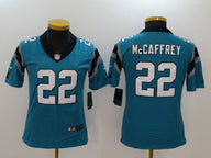 Panthers 2022/23 McCaffrey #22 Blue/Black Women NFL Jersey
