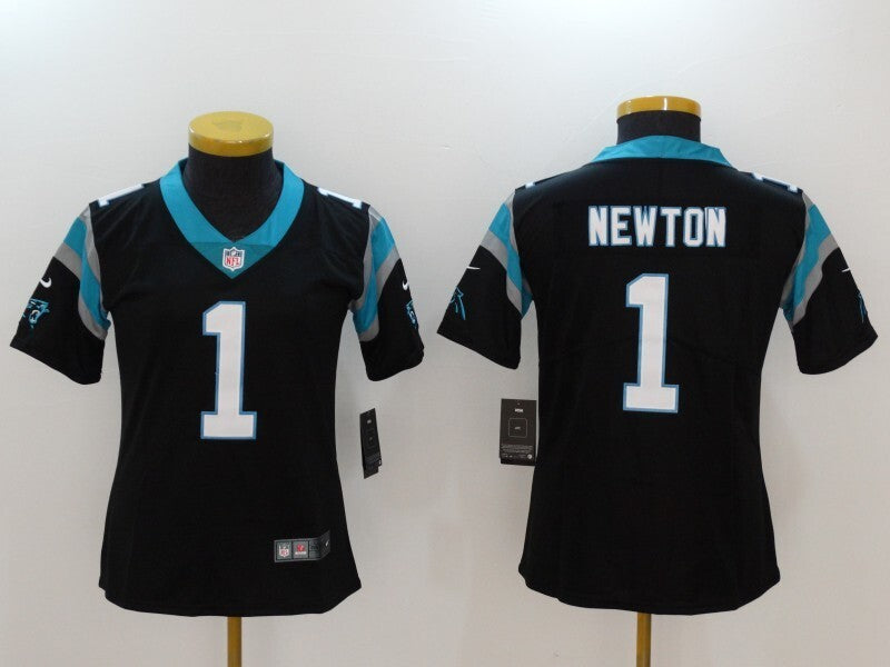 Panthers 2022/23 Newton #1 Black/Blue Women NFL Jersey