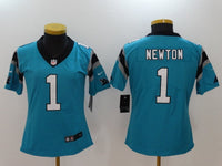 Panthers 2022/23 Newton #1 Blue/Black Women NFL Jersey