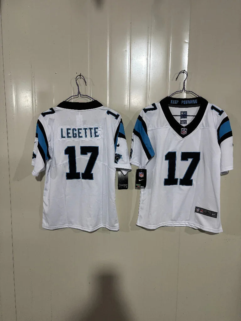 Panthers 25/26 Legette #17 White Game Kids Jersey