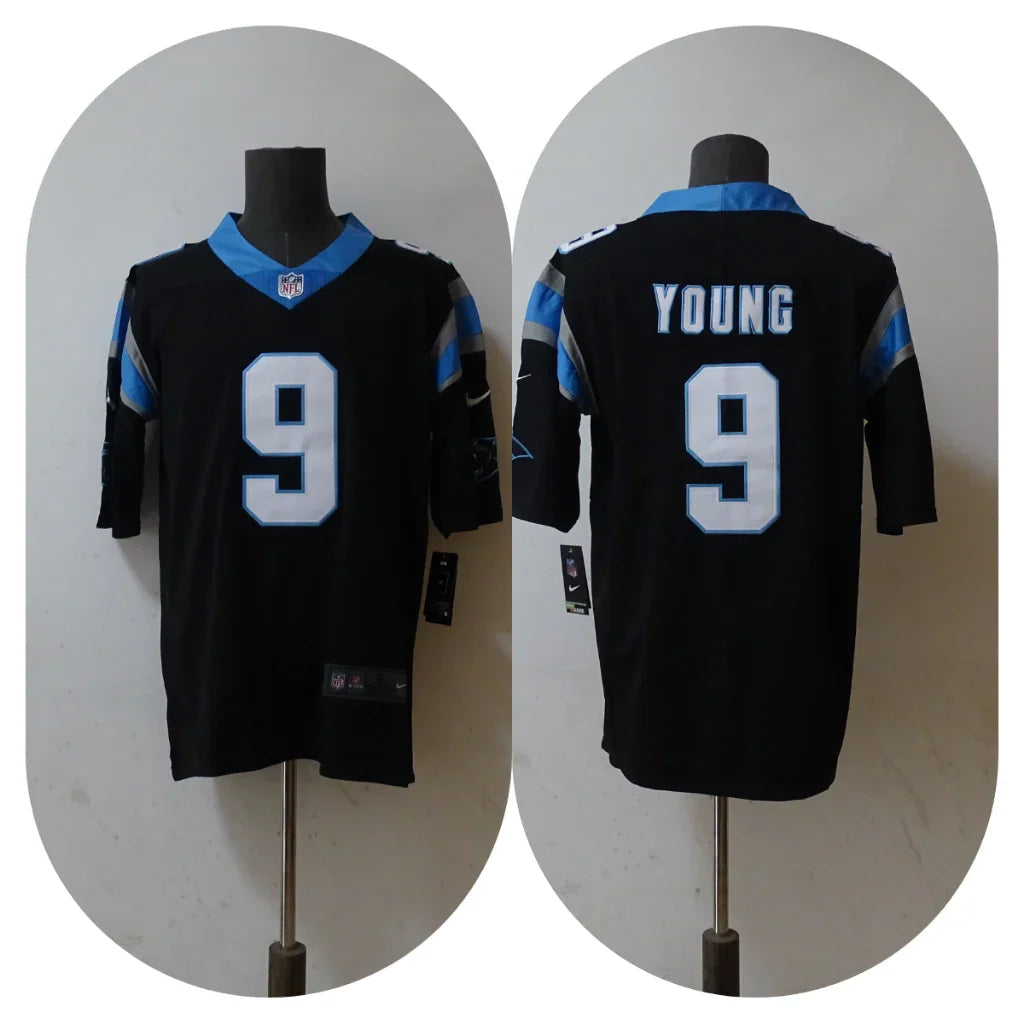 Panthers 25/26 Young #9 Black NFL Jersey