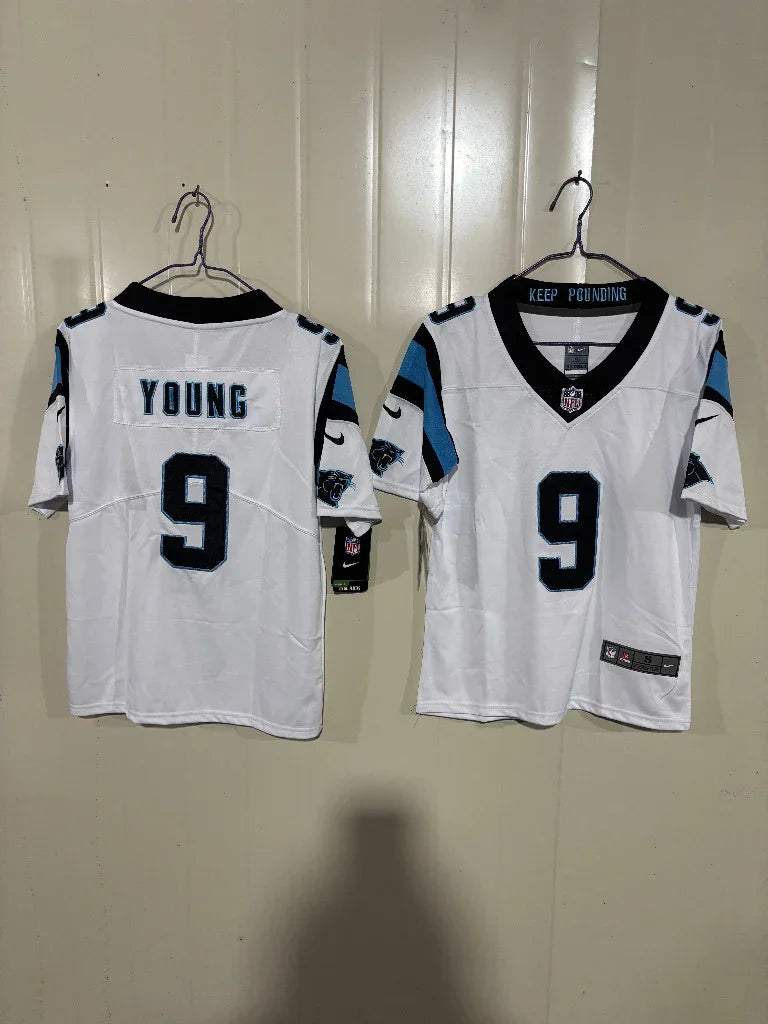 Panthers 25/26 Young #9 White Game Kids Jersey