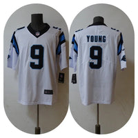 Panthers 25/26 Young #9 White NFL Jersey