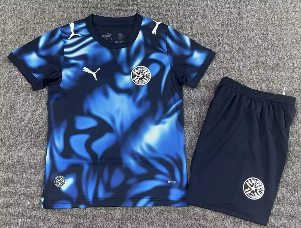 Paraguay 2026 Blue/Black Away Kids Jersey Set
