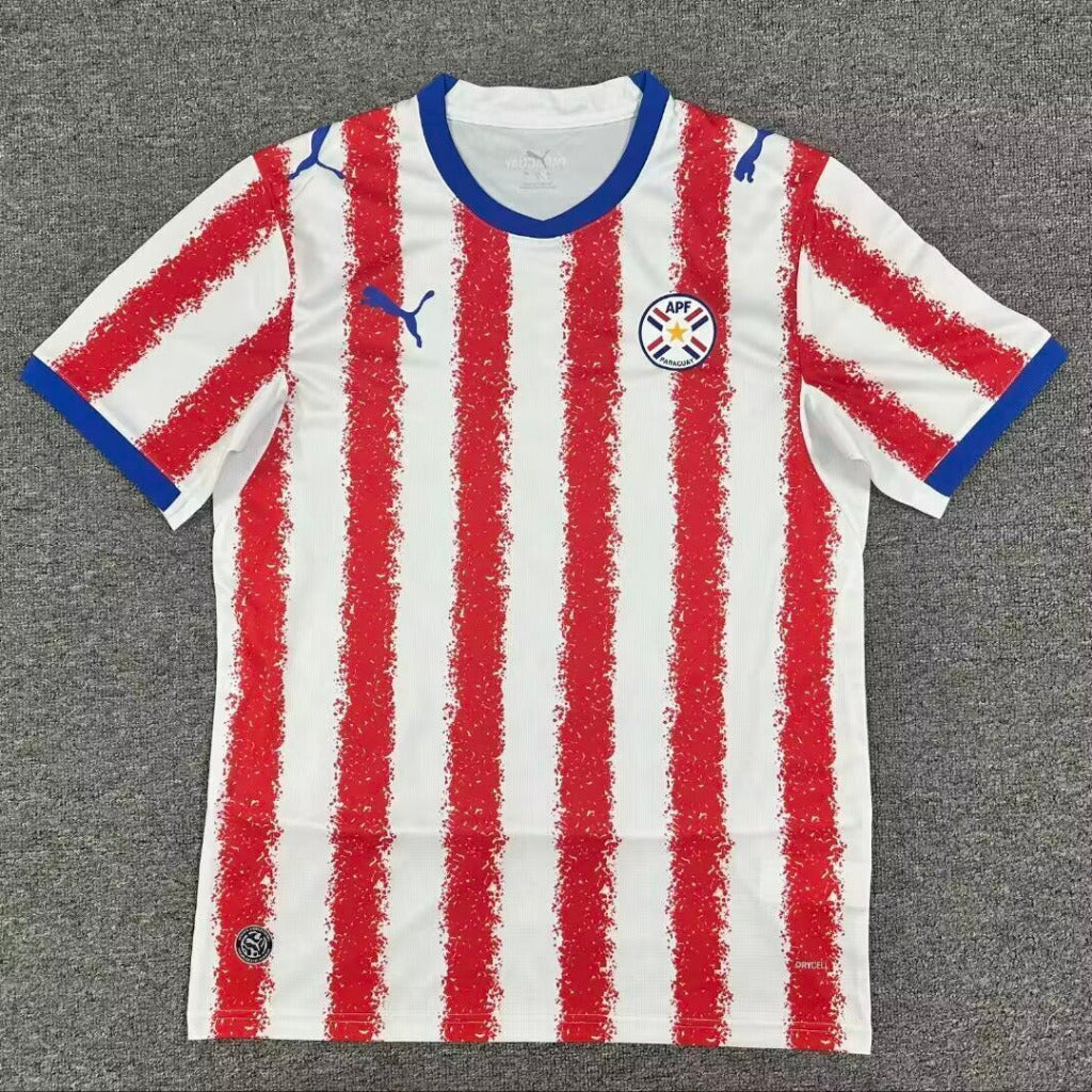 Paraguay 2026 Red/White Stripes Home Jersey