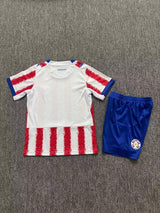 Paraguay 2026 Red/White Stripes Home Kids Jersey Set
