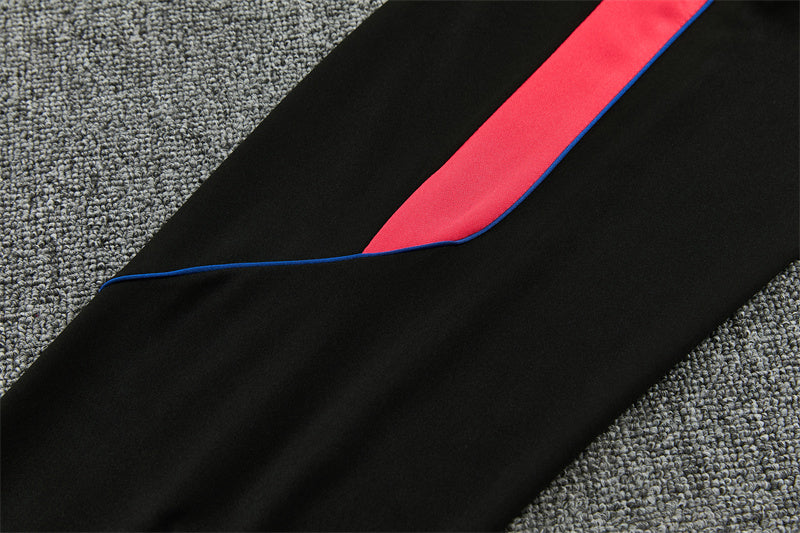 Paris 26/27 White with Orange-Red Training Tracksuit Set