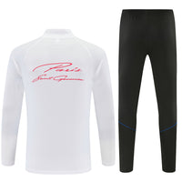 Paris 26/27 White with Orange-Red Training Tracksuit Set