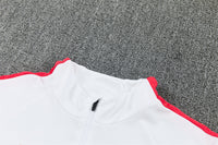 Paris 26/27 White with Orange-Red Training Tracksuit Set