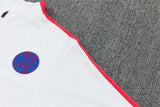 Paris 26/27 White with Orange-Red Training Tracksuit Set