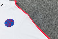 Paris 26/27 White with Orange-Red Training Tracksuit Set