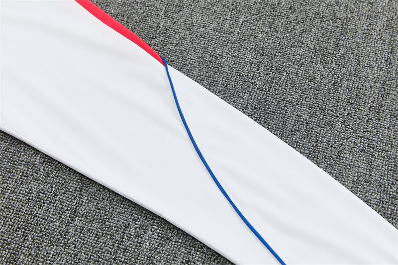 Paris 26/27 White with Orange-Red Training Tracksuit Set