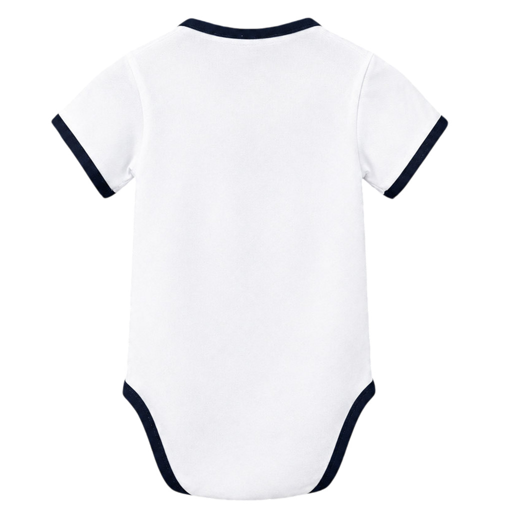 Paris Saint-Germain 26/27 White/Black Away Baby Bodysuit Jersey