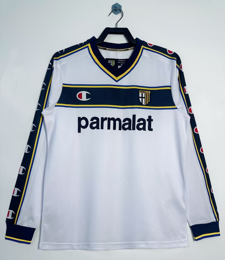 Parma 2002/03 Vintage Retro White Away Long Sleeves Jersey