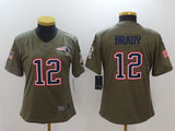 Patriot 2021/22 Brady #12 Green/Navy/Red Women NFL Jersey