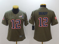 Patriot 2021/22 Brady #12 Green/Navy/Red Women NFL Jersey