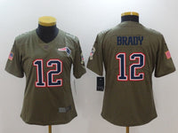 Patriot 2021/22 Brady #12 Green/Navy/Red Women NFL Jersey