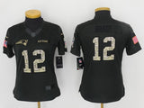 Patriot 2021/22 Brady #12 Khaki/Came Print Women NFL Jersey