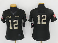 Patriot 2021/22 Brady #12 Khaki/Came Print Women NFL Jersey