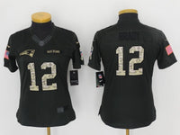 Patriot 2021/22 Brady #12 Khaki/Came Print Women NFL Jersey