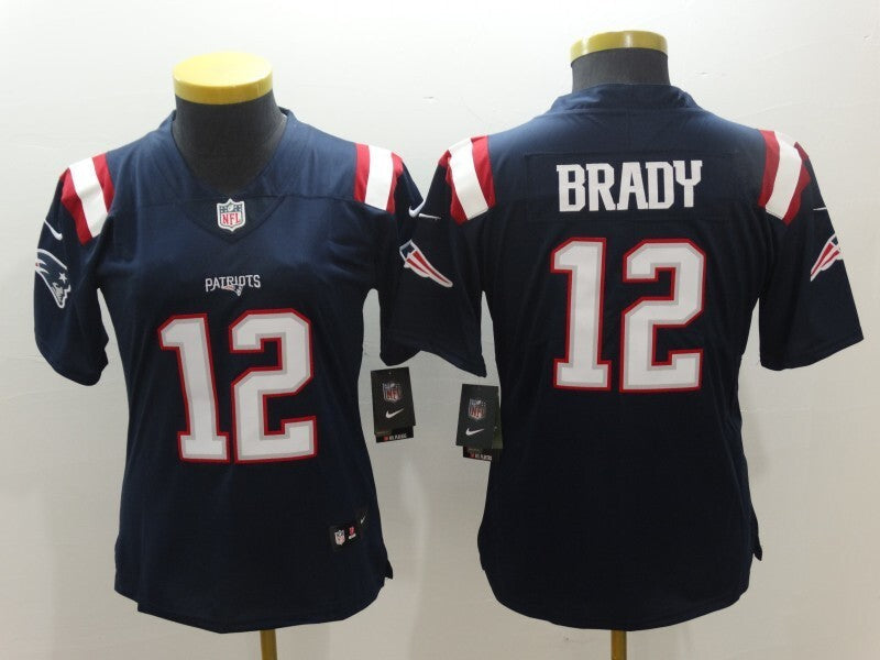 Patriot 2021/22 Brady #12 Navy/White/Red Women NFL Jersey