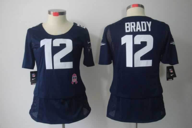 Patriot 2021/22 Brady #12 Navy/White Women NFL Jersey