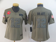 Patriot 2021/22 Brady #12 Olive Women NFL Jersey