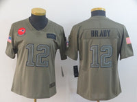 Patriot 2021/22 Brady #12 Olive Women NFL Jersey