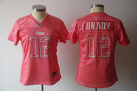 Patriot 2021/22 Brady #12 Rose Pink/White Women NFL Jersey